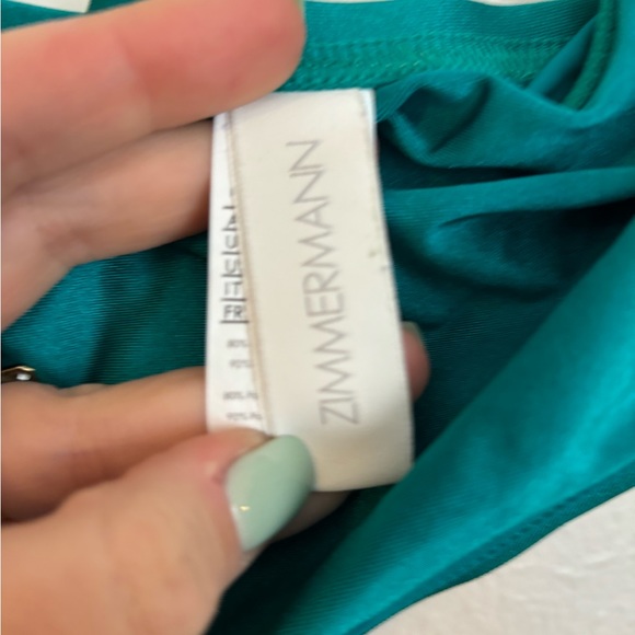 Zimmermann Teal Side Tie One Piece, size 4, $310 - Picture 7 of 10
